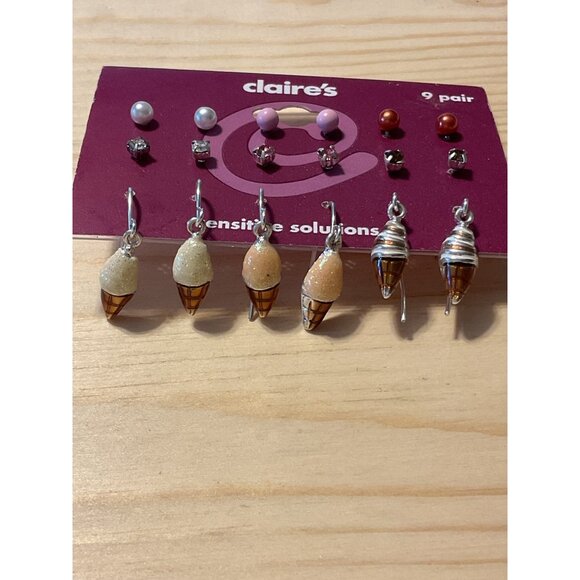 Claires 9 Pair Earrings Sensitive Solutions - Picture 1 of 3
